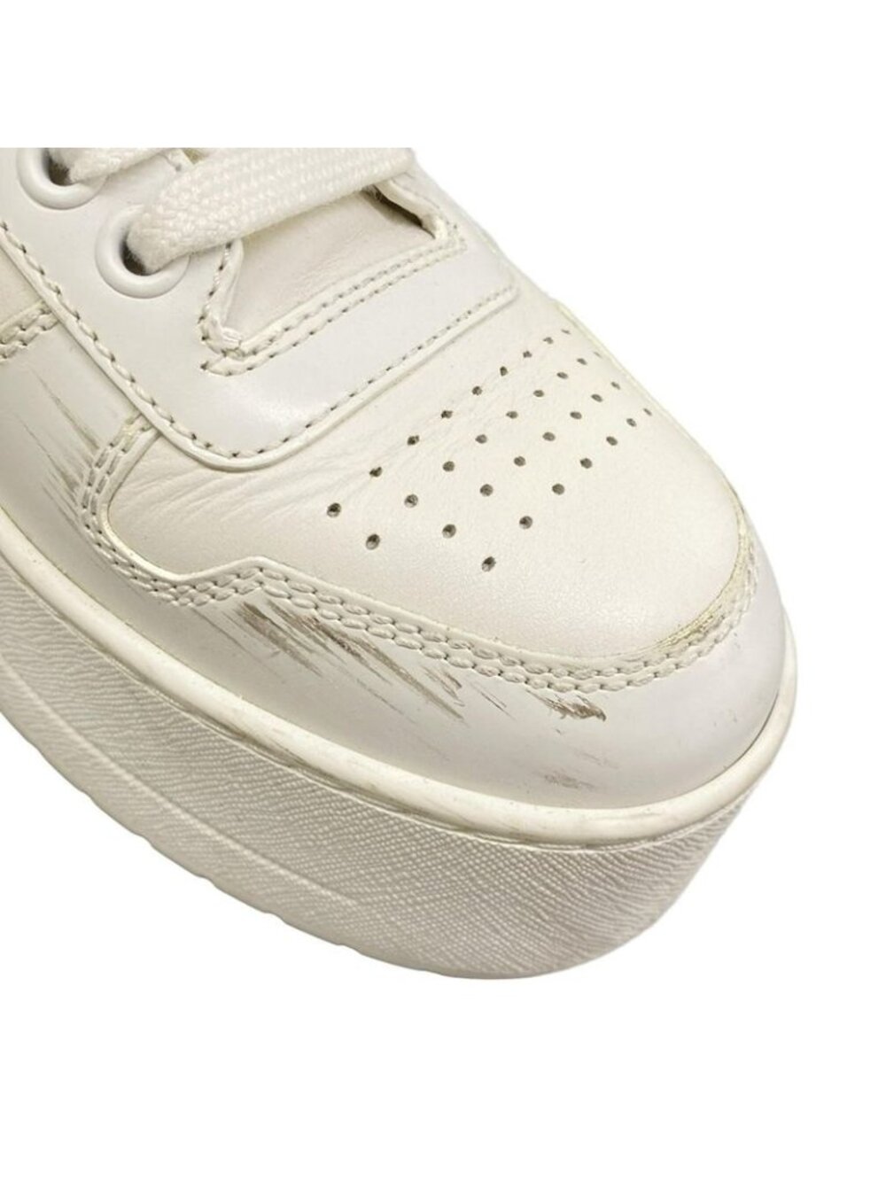 Prada Sneakers 36 Downtown White Triangle Logo Leather - Picture 11 of 12